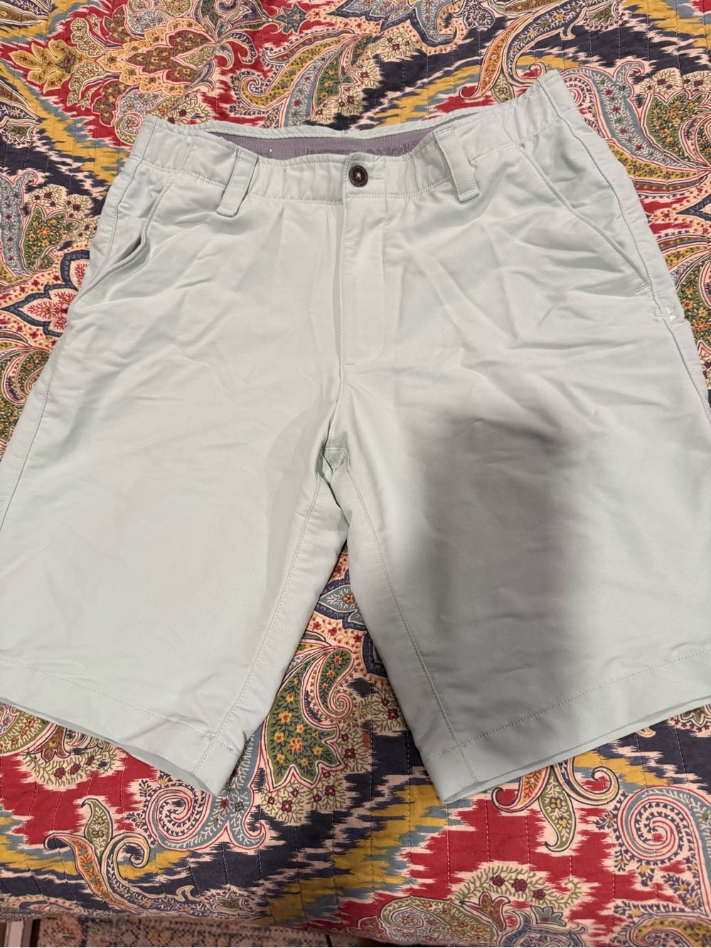 Under Armour Men's Mint Green Flat-Front Shorts